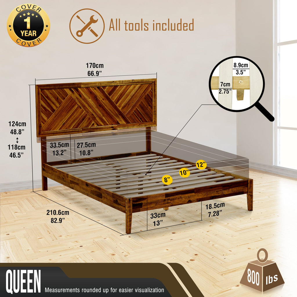 Sierra Solid Wood Bed Frame