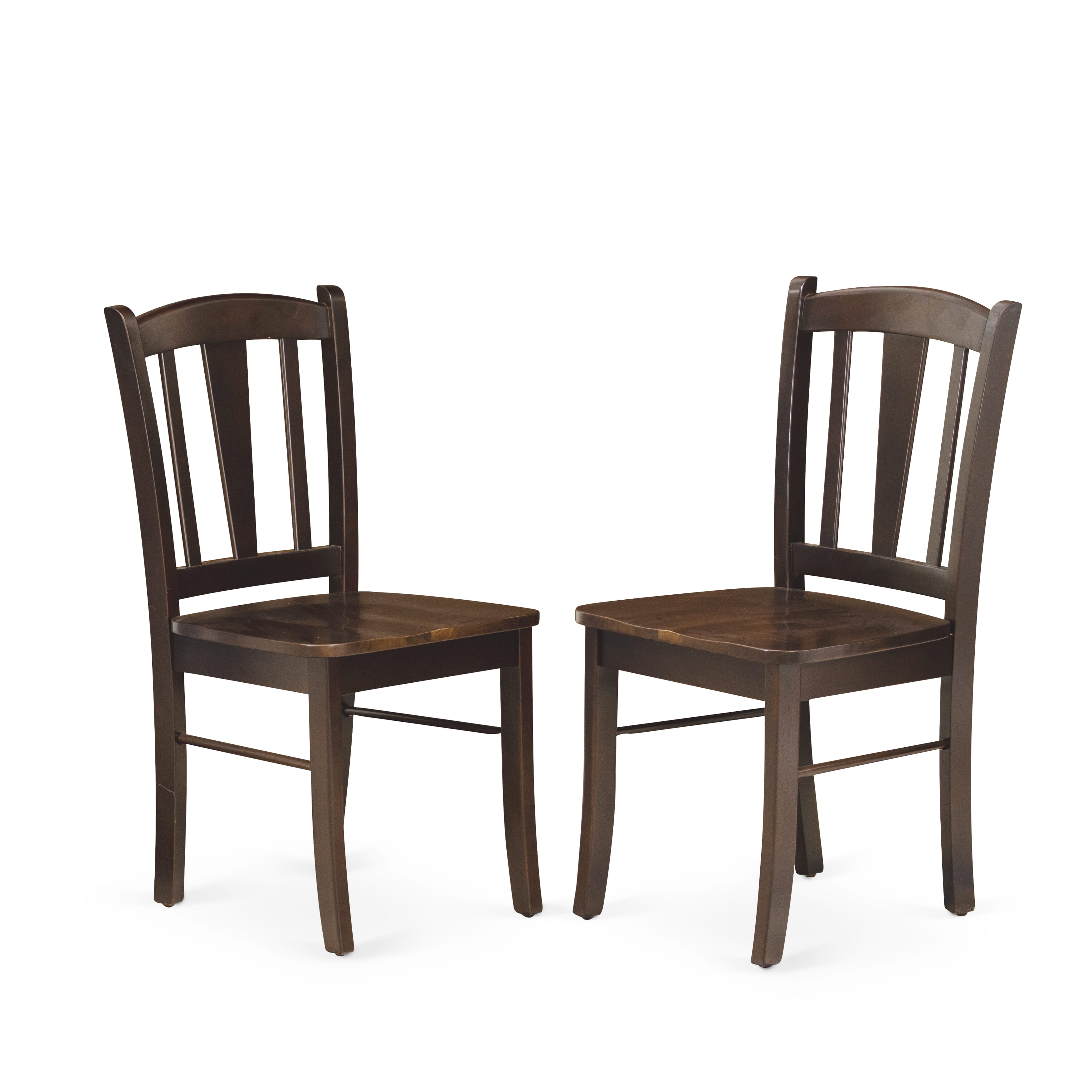 EAST WEST FURNITURE - ANDL3-MAH-W - 3-Piece Dinette Room Set- 2 Dining Room Chair and Dining Room Table - Wooden Seat and Slatted Chair Back - Mahogany Finish