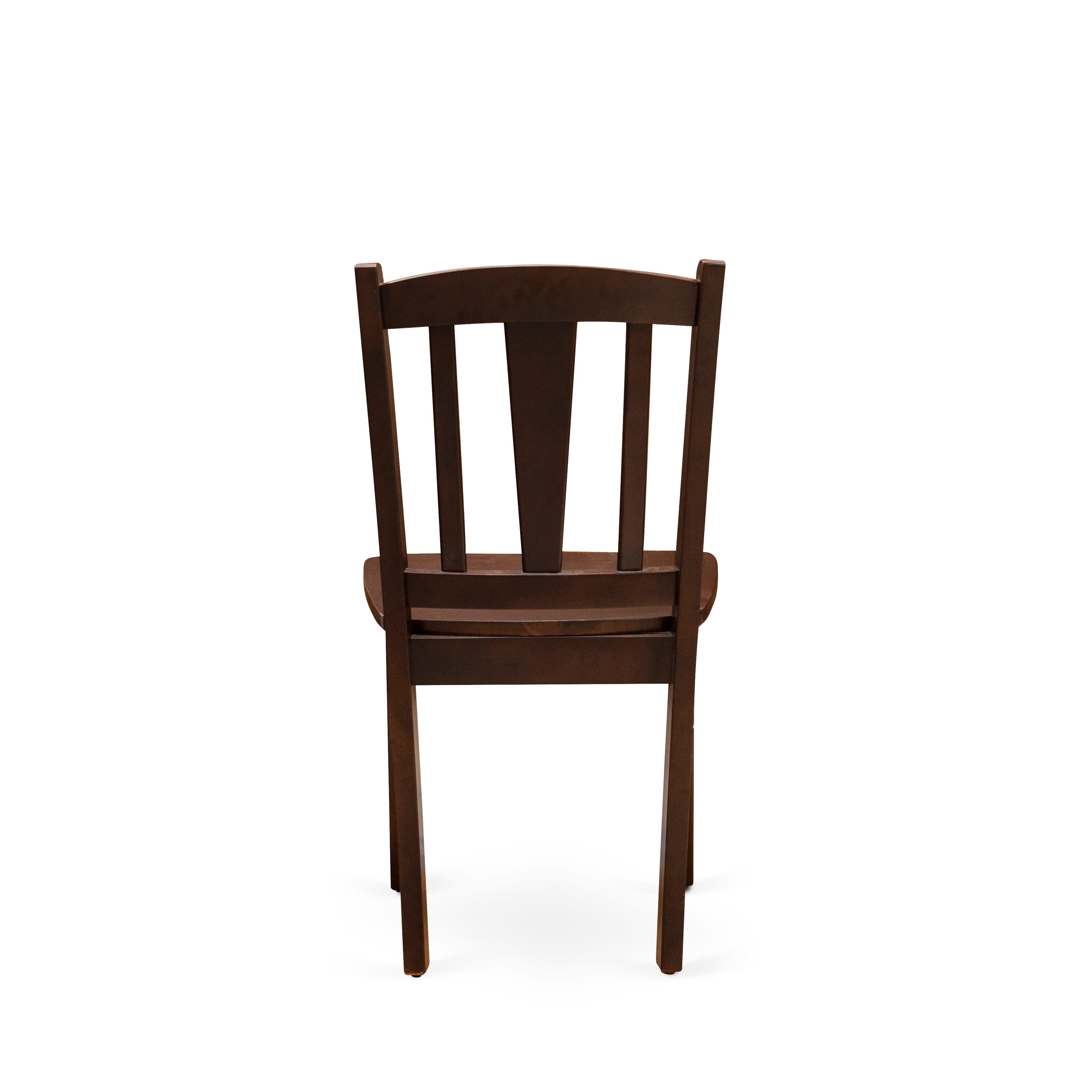 EAST WEST FURNITURE - ANDL3-MAH-W - 3-Piece Dinette Room Set- 2 Dining Room Chair and Dining Room Table - Wooden Seat and Slatted Chair Back - Mahogany Finish
