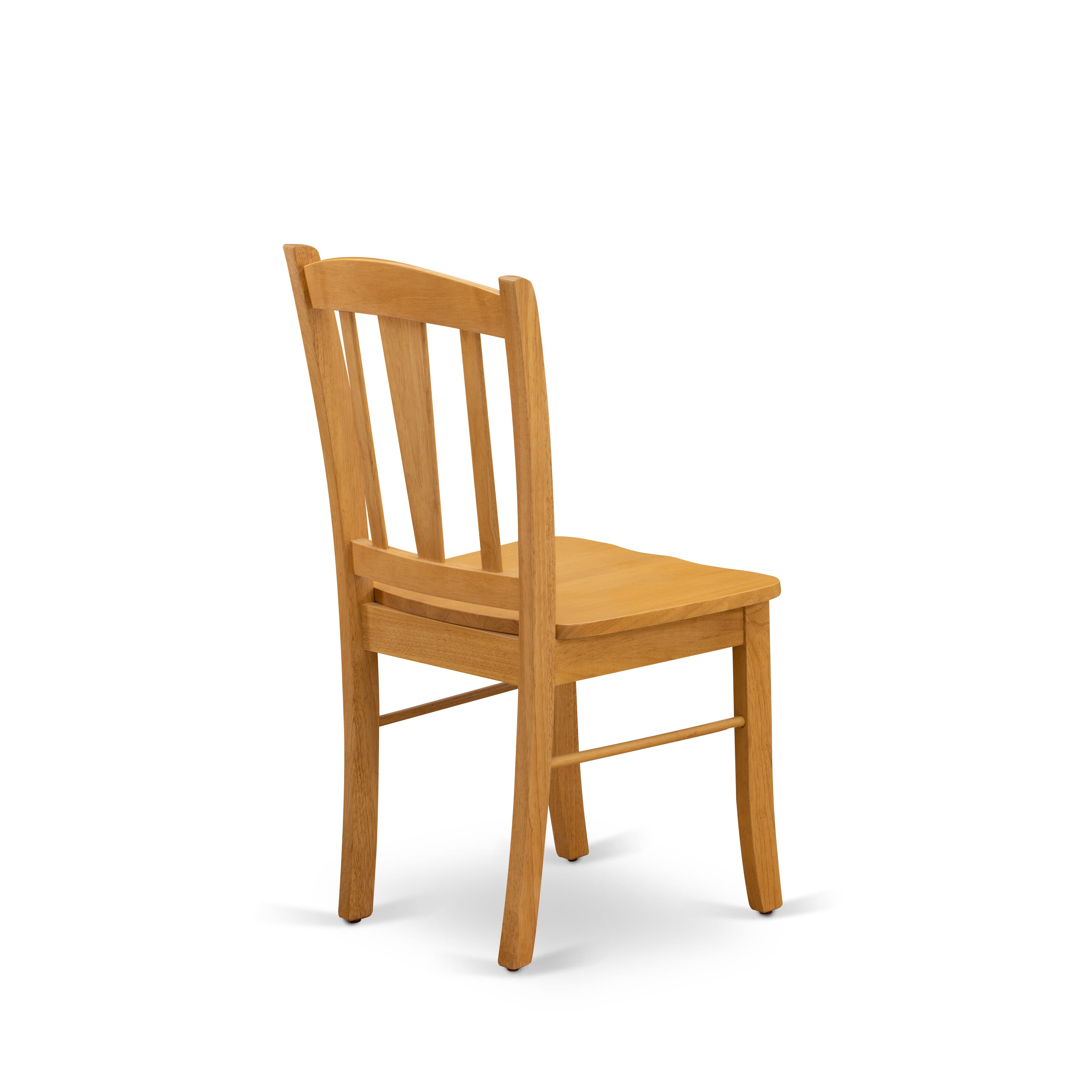 EAST WEST FURNITURE - AMDL5-OAK-W - 5-Piece Dining Room Table Set- 4 dining room chairs and Kitchen Dining Table - Wooden Seat and Slatted Chair Back - Oak Finish