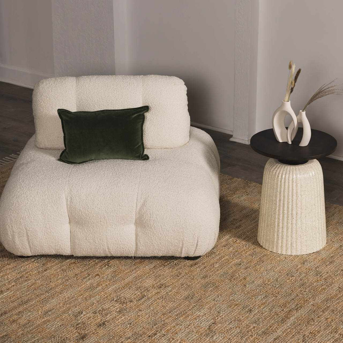 Lonut Checkered Jute Area Rug - Clearance