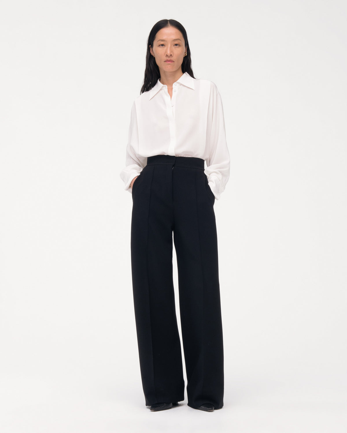 Doppio Wide Leg Pant | Black