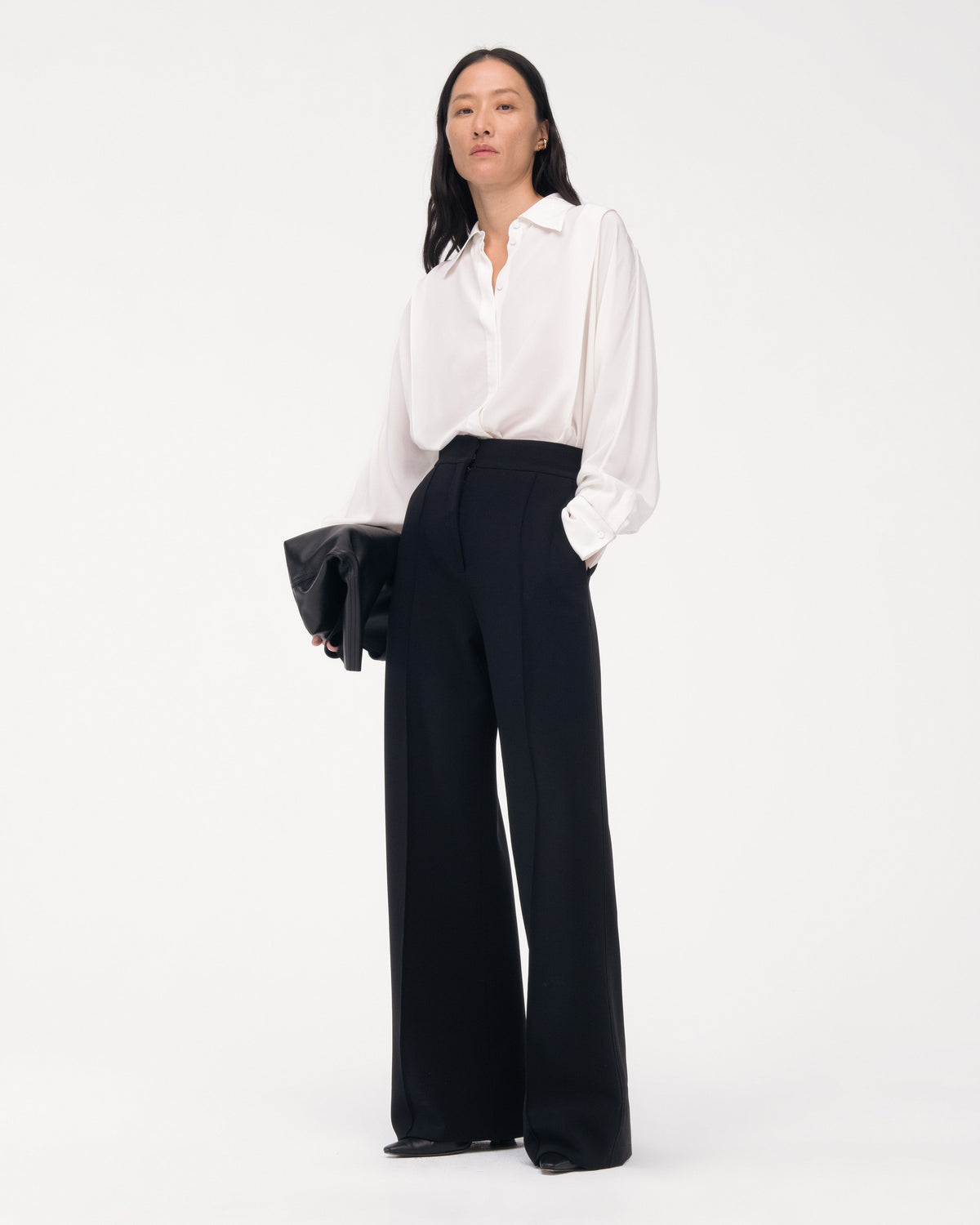 Doppio Wide Leg Pant | Black