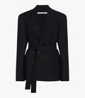 Double Breasted Fitted Jacket | Black