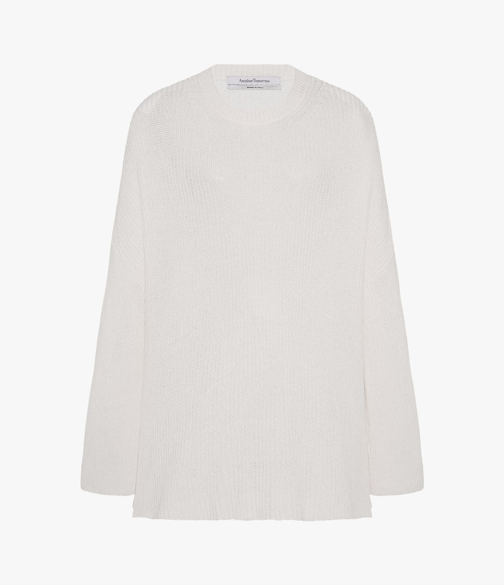 Draped Crew Knit | Off White