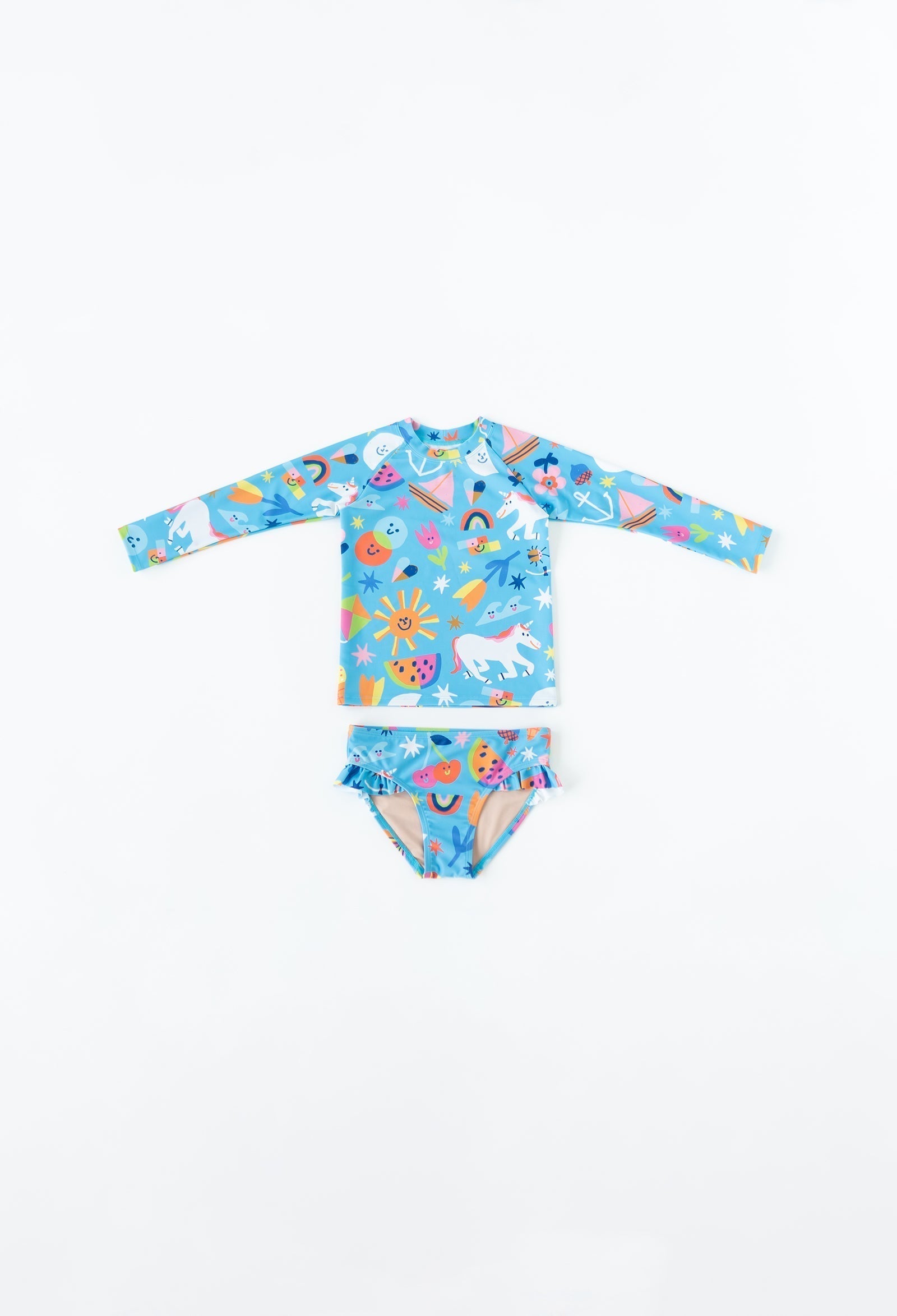 Girls' Ruffle Swim Bottoms | Rainbows & Unicorns
