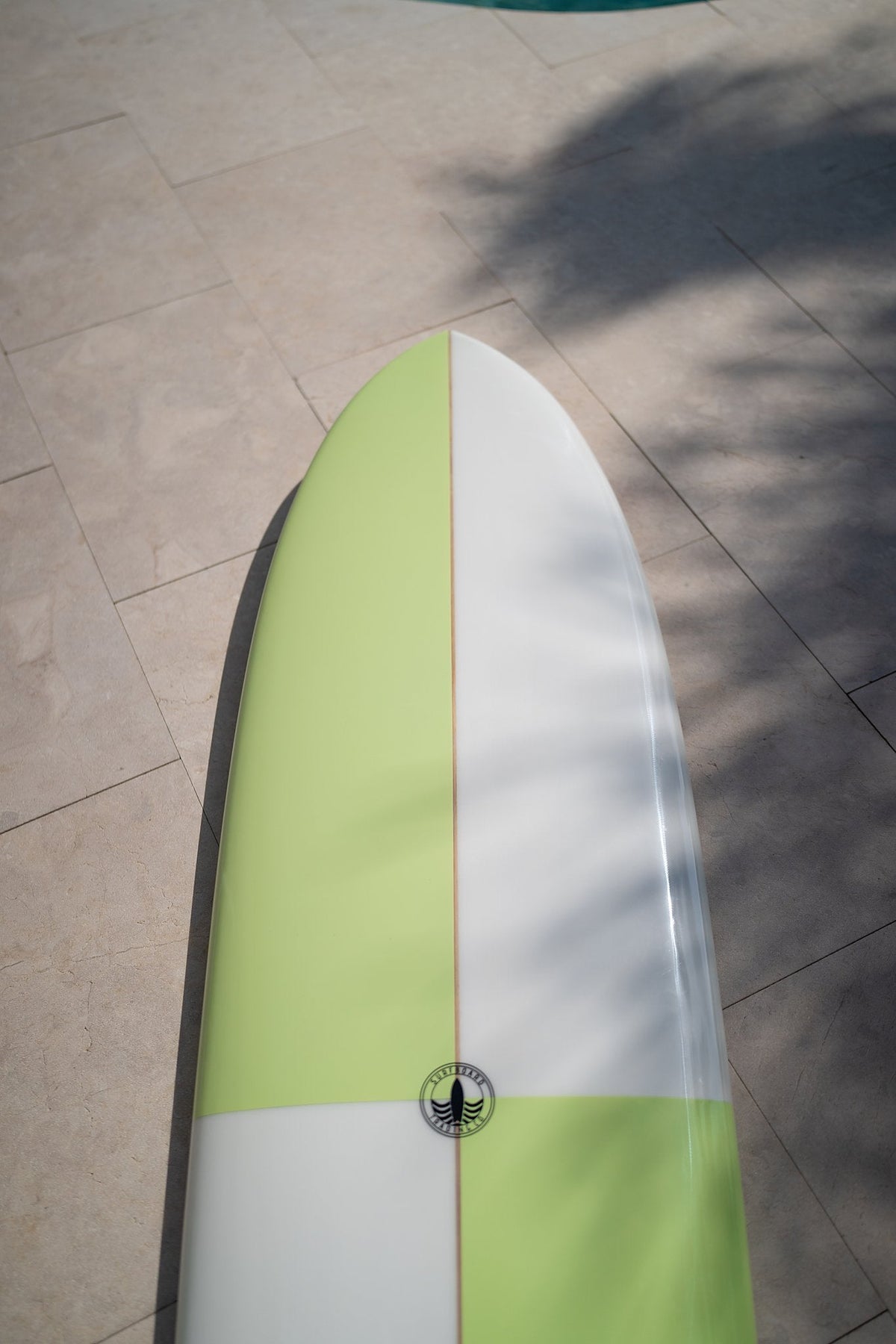 Dumplin Mid Length Surfboard – Checkered Sea Glass
