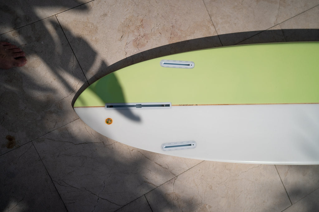 Dumplin Mid Length Surfboard – Checkered Sea Glass