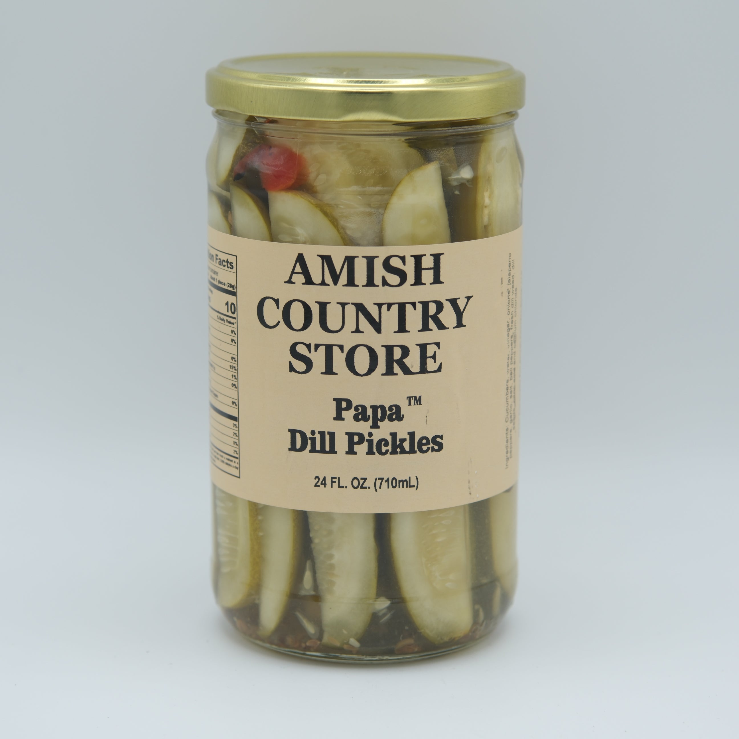 Papa Dill Pickles with Jalapeño | Amish Country Store | 24 oz