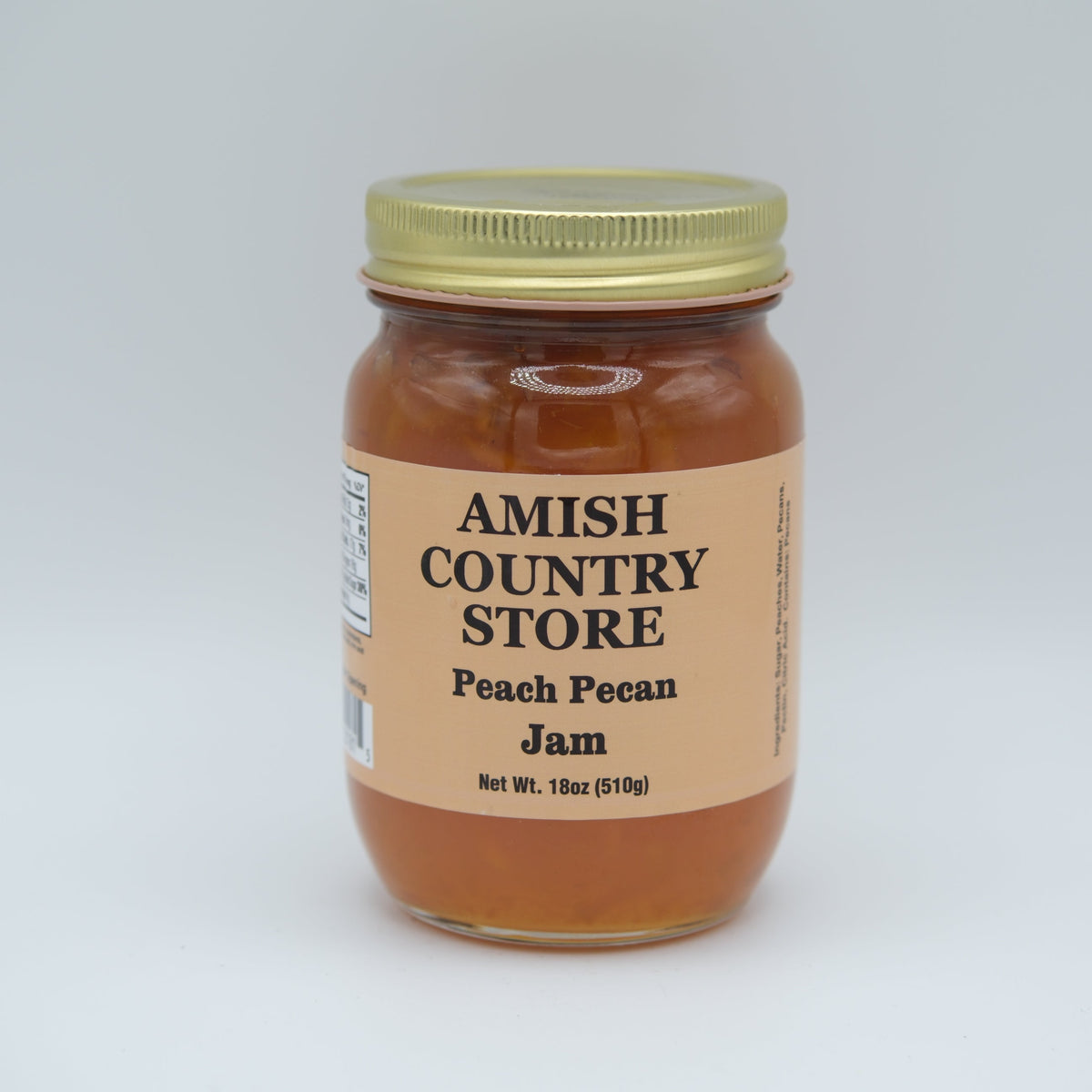 Peach Pecan Jam | Southern-Style Fruit & Nut Spread | 18 oz