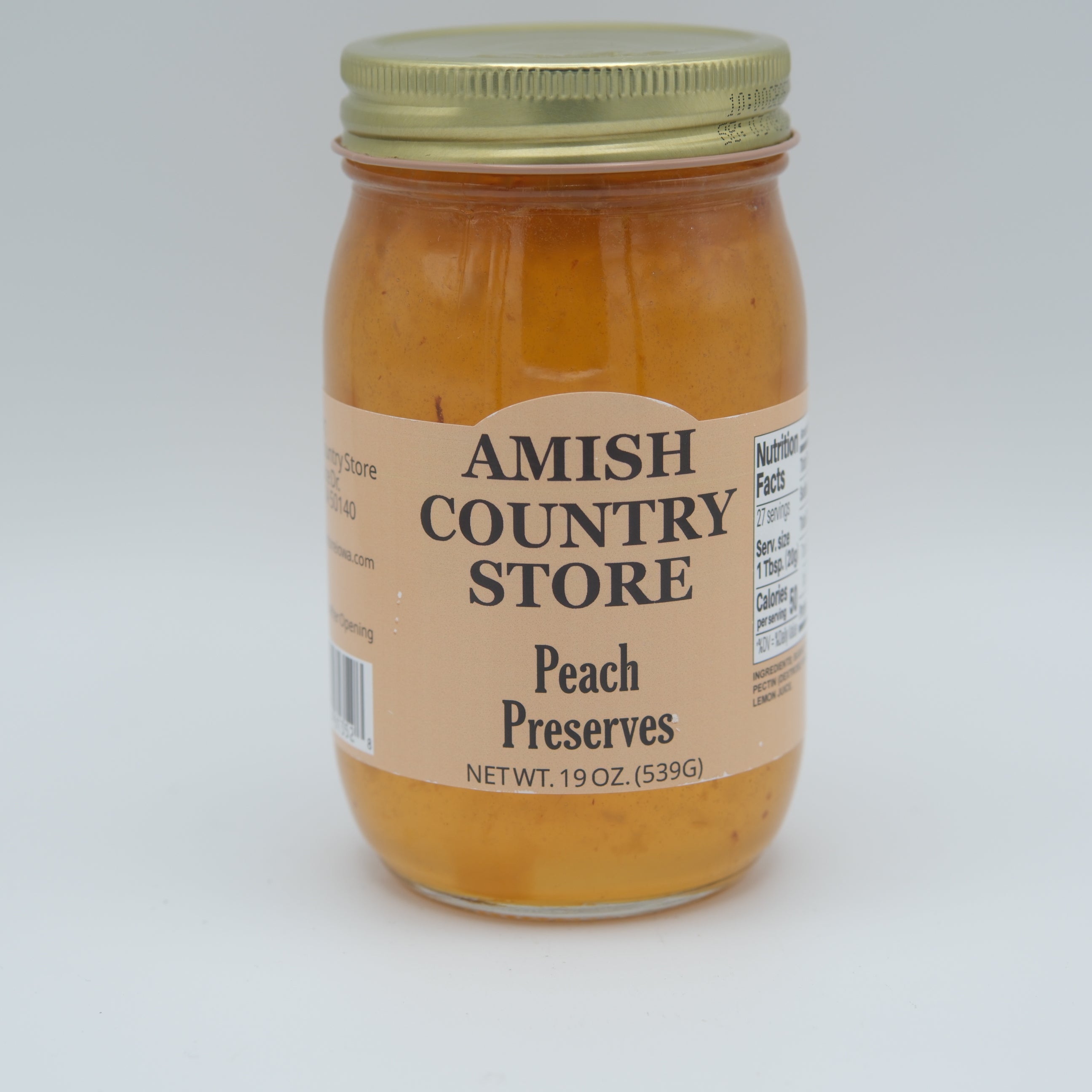 Peach Preserves | Golden Southern-Style Fruit Spread | 16 oz