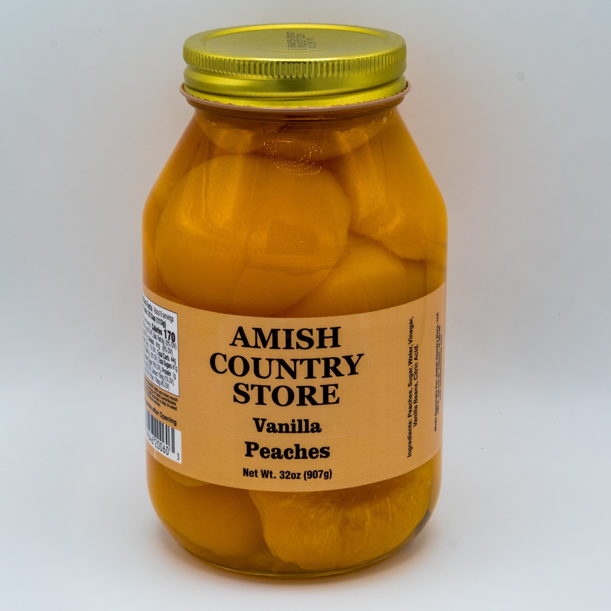 Old-Fashioned Vanilla Bean Peaches | Amish Country Store | 32 oz
