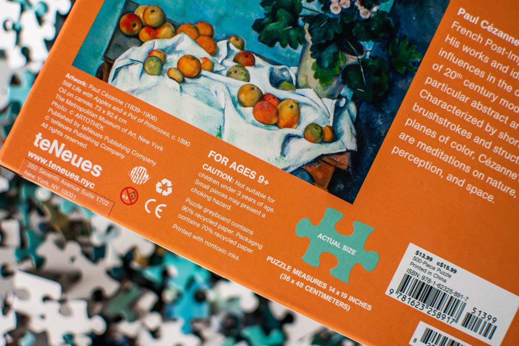 Apples by Cezanne, 500 Piece Puzzle, Full Color Artwork, Expertly Printed, Compact Box, 14 x 19" Puzzle: 500-Piece Puzzle in a compact 2-piece box