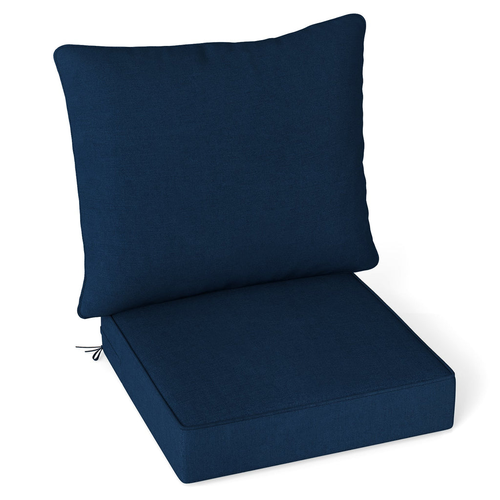 Deep Seat Chair Cushion Pads Set with Rope Belts for Indoor and Outdoor