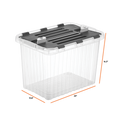 Deep Storage Container with Hinged Lid (52 Qt.)