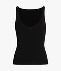 Deep V Tank Knit | Black