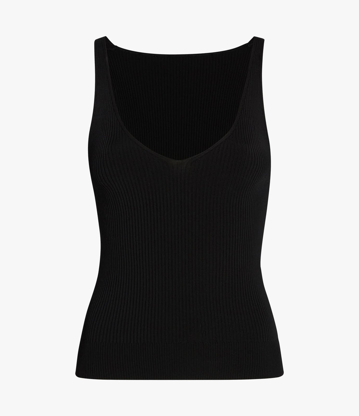 Deep V Tank Knit | Black
