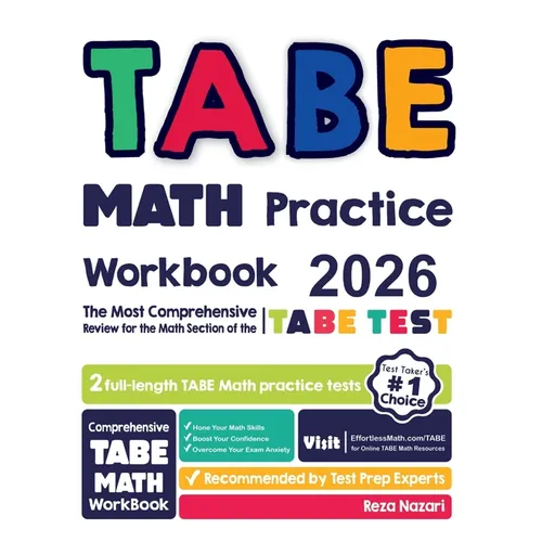 TABE Math Practice Workbook: The Most Comprehensive Review for the Math Section of the TABE Test - Paperback