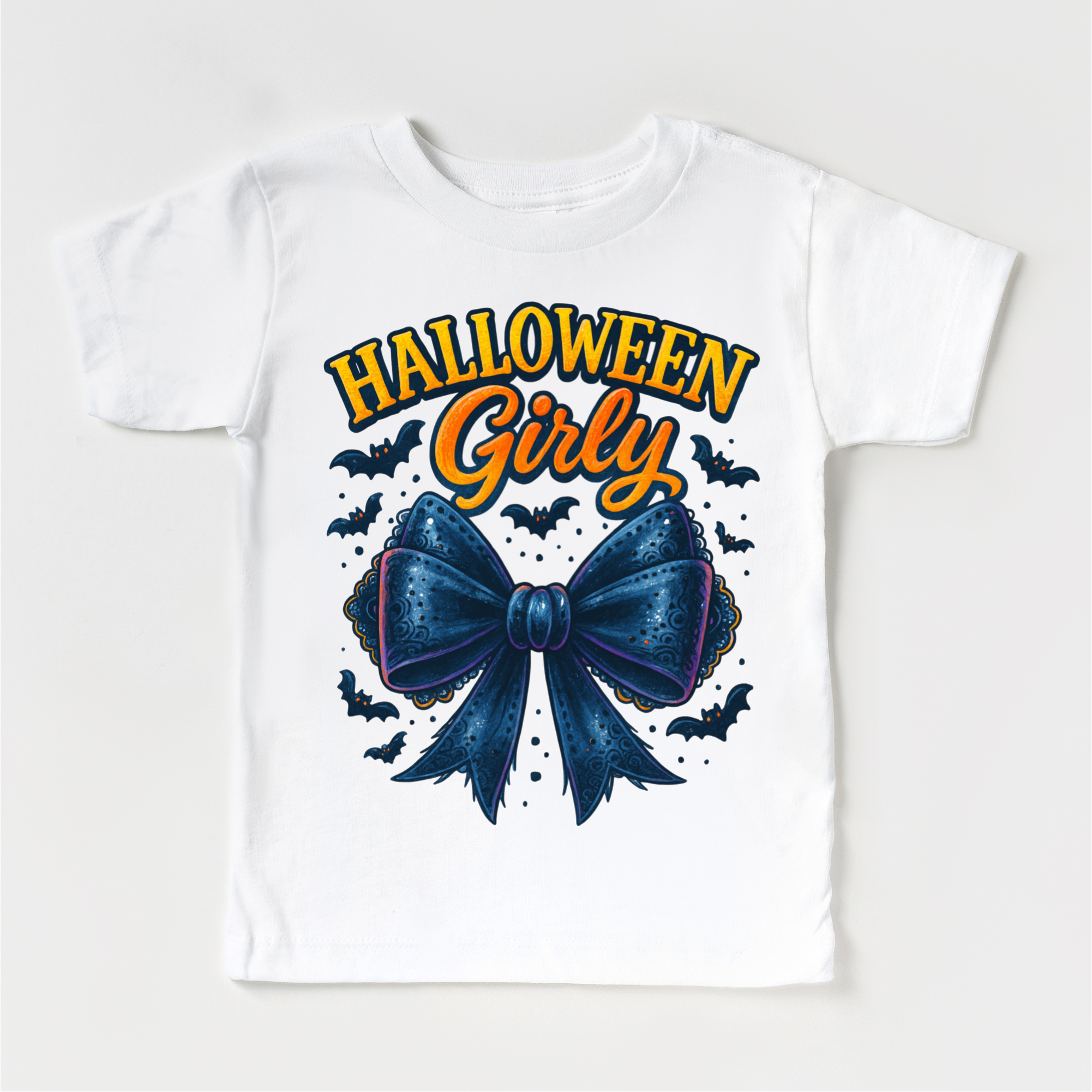 Halloween Girly Bows and Bats Shirt - Halloween Tee