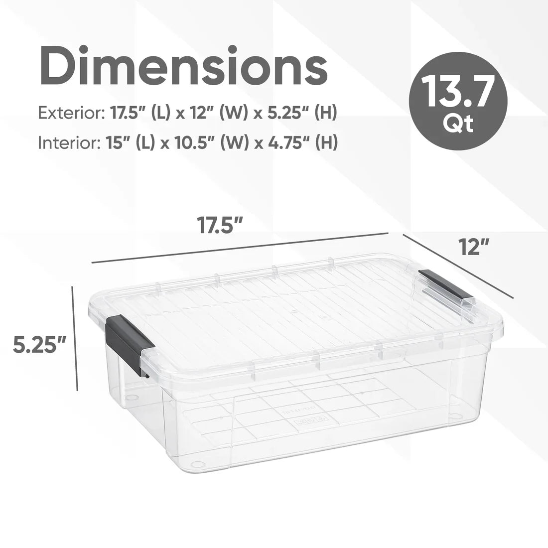 13 L  Storage Containers