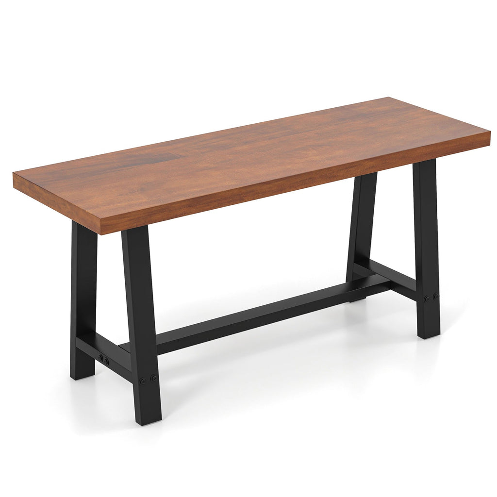 40 Inch Dining Bench 2 Person Entryway Shoe Bench with Metal Frame