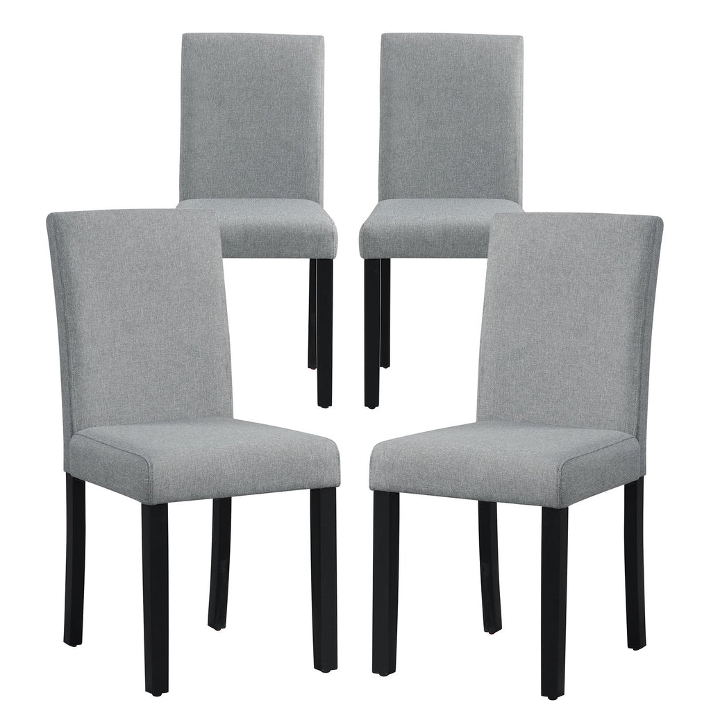 Dining Chair Set of 4 Upholstered Kitchen Dinette Chairs with Wood Frame