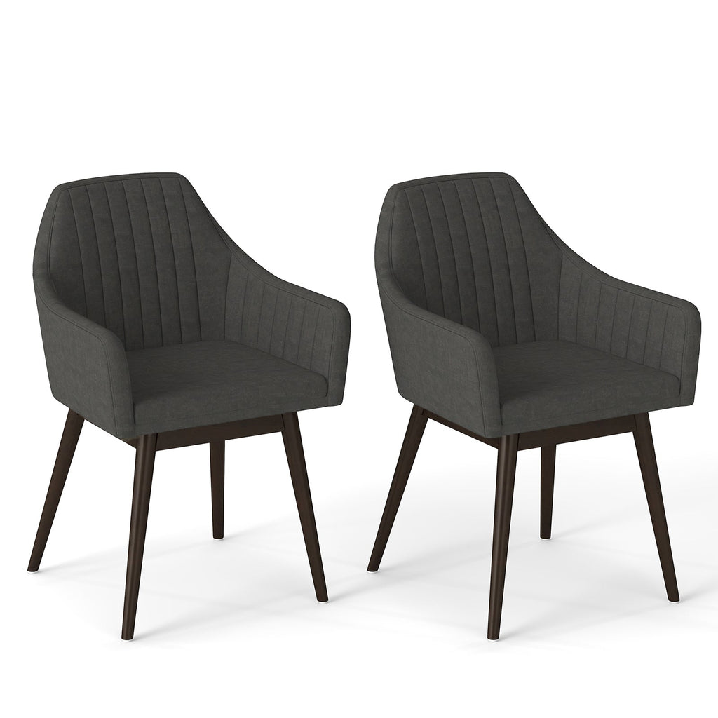Dining Chairs Set of 2 Upholstered Accent Chairs with Comfy Padded Backrest and Seat
