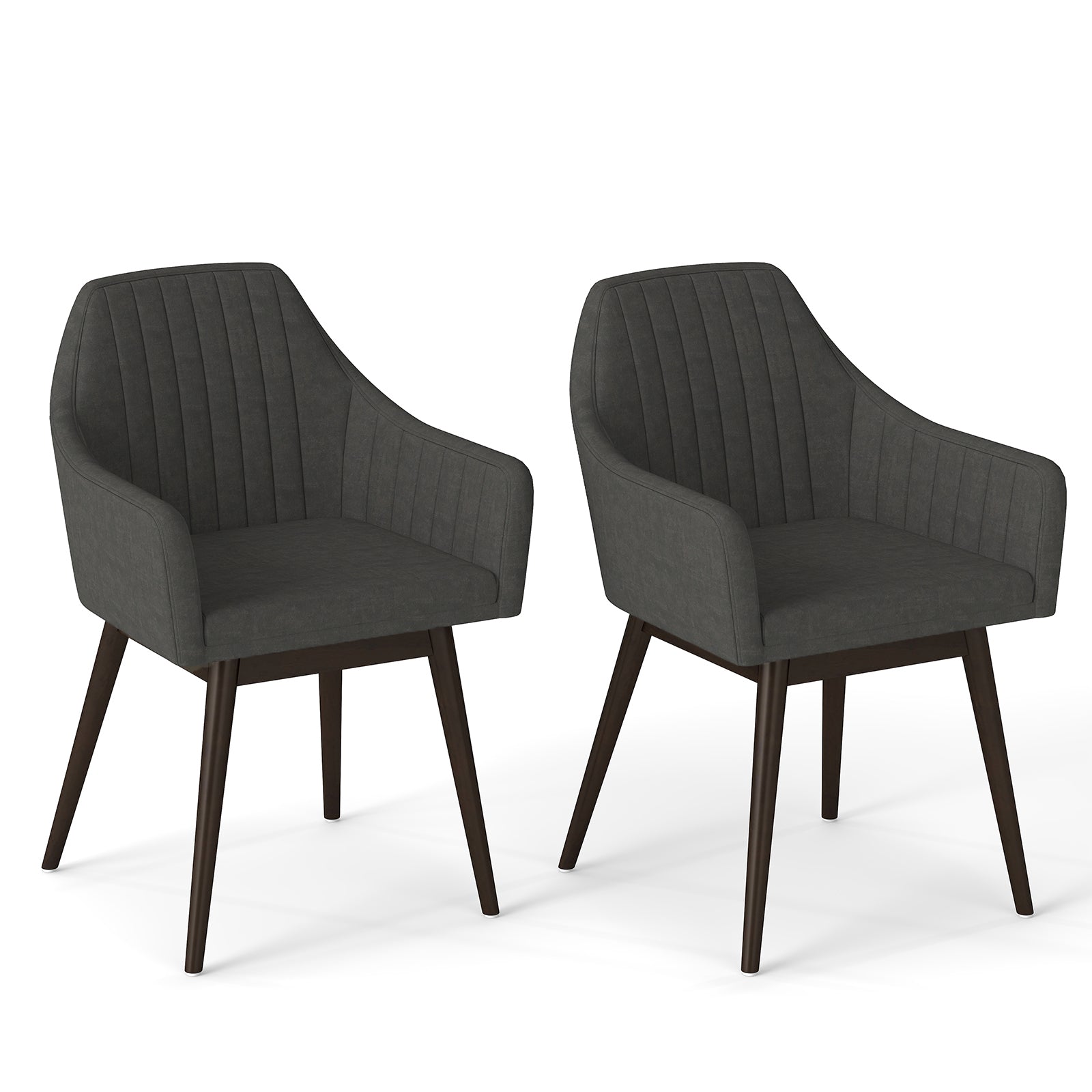 Dining Chairs Set of 2 Upholstered Accent Chairs with Comfy Padded Backrest and Seat