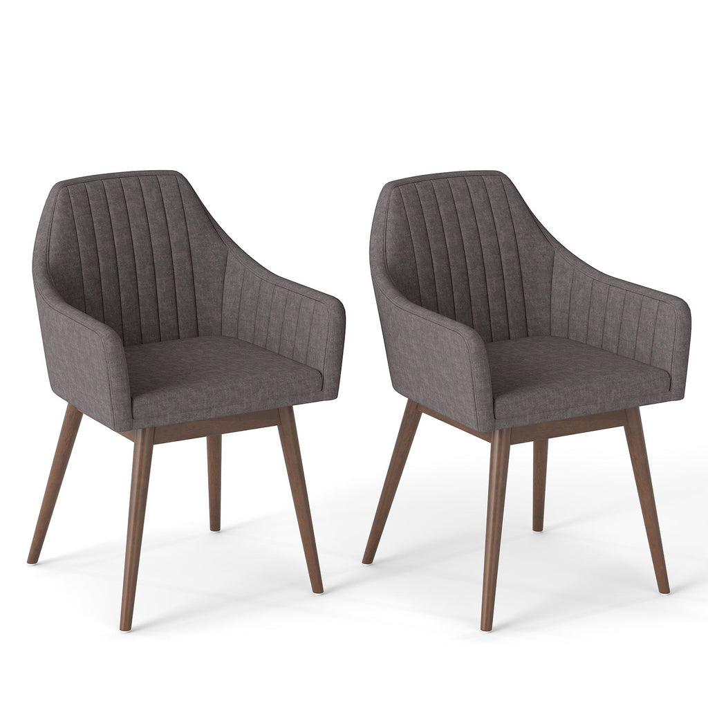 Dining Chairs Set of 2 Upholstered Accent Chairs with Comfy Padded Backrest and Seat