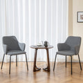 Dining Chairs Set of 2 with Curved Backrest Wide Seat and Armrests