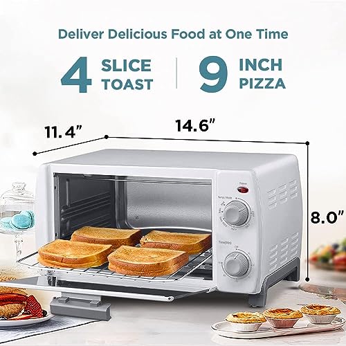 Dominion 4 slice Toaster Oven (White)
