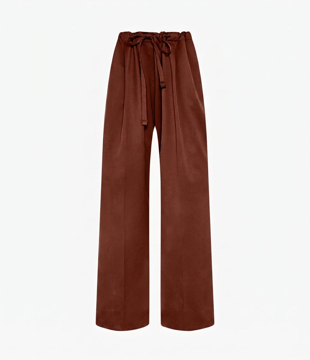 Wool Drawcord Pant | Cinnamon