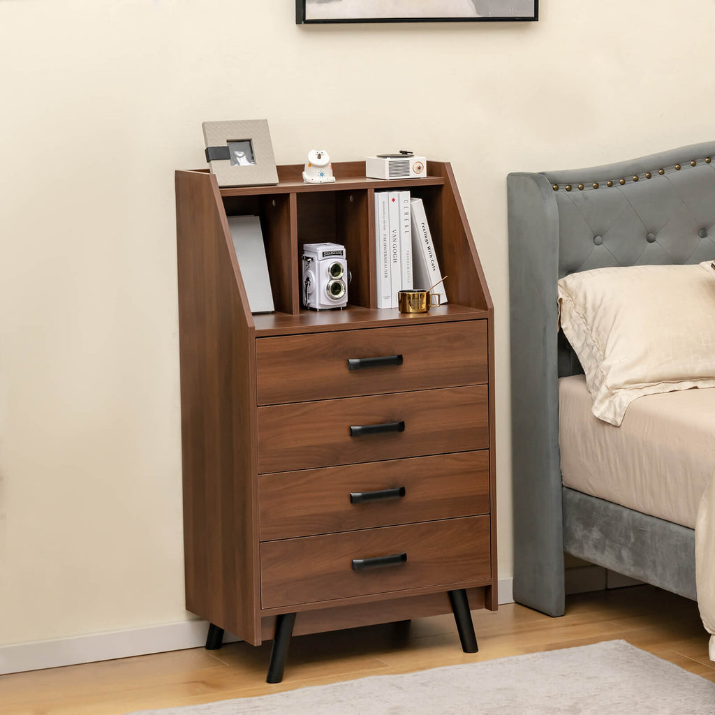 4-Drawer Dresser with 2 Anti-Tipping Kits for Bedroom