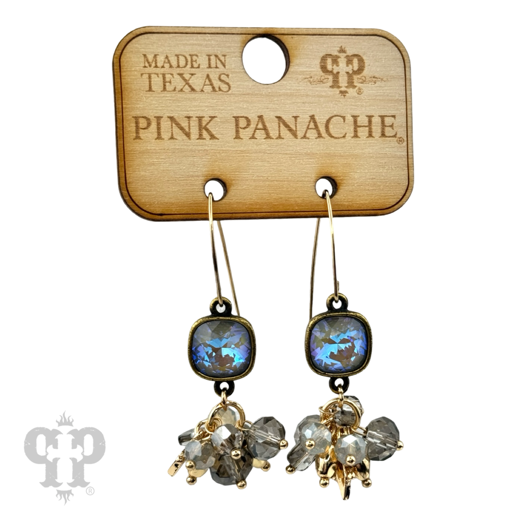 Bead cluster dangle earring with crystals from Swarovski®- LC