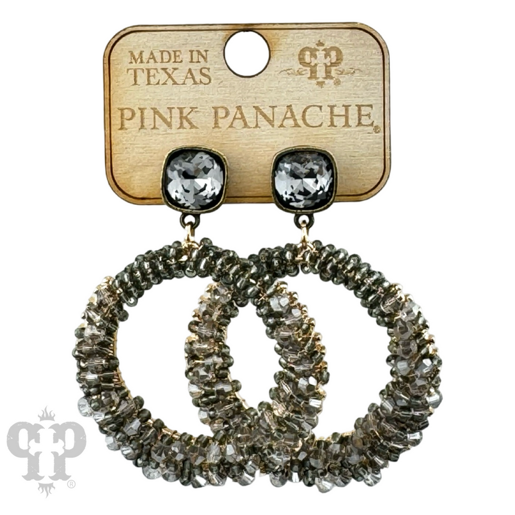 Bicone bead wrapped dangle earring with crystals from Swarovski®- LC