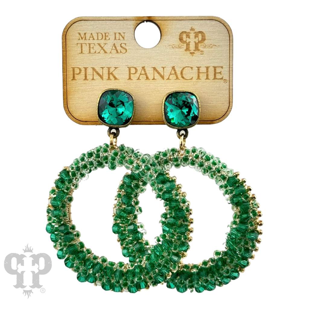 Bicone bead wrapped dangle earring with crystals from Swarovski®- LC
