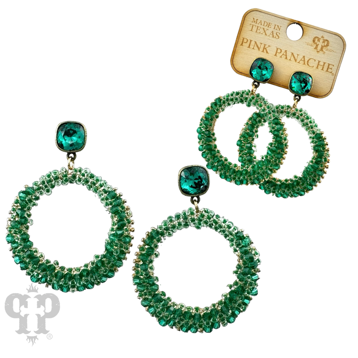 Bicone bead wrapped dangle earring with crystals from Swarovski®- LC