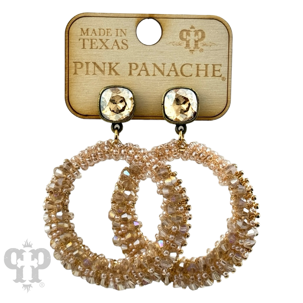 Bicone bead wrapped dangle earring with crystals from Swarovski®- LC