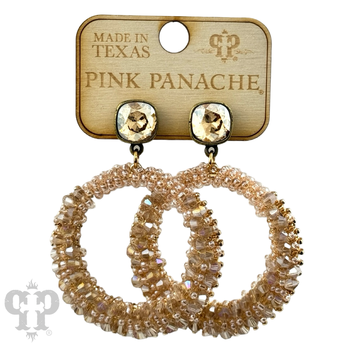 Bicone bead wrapped dangle earring with crystals from Swarovski®- LC