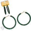 Large pave mesh hoop earring - LC