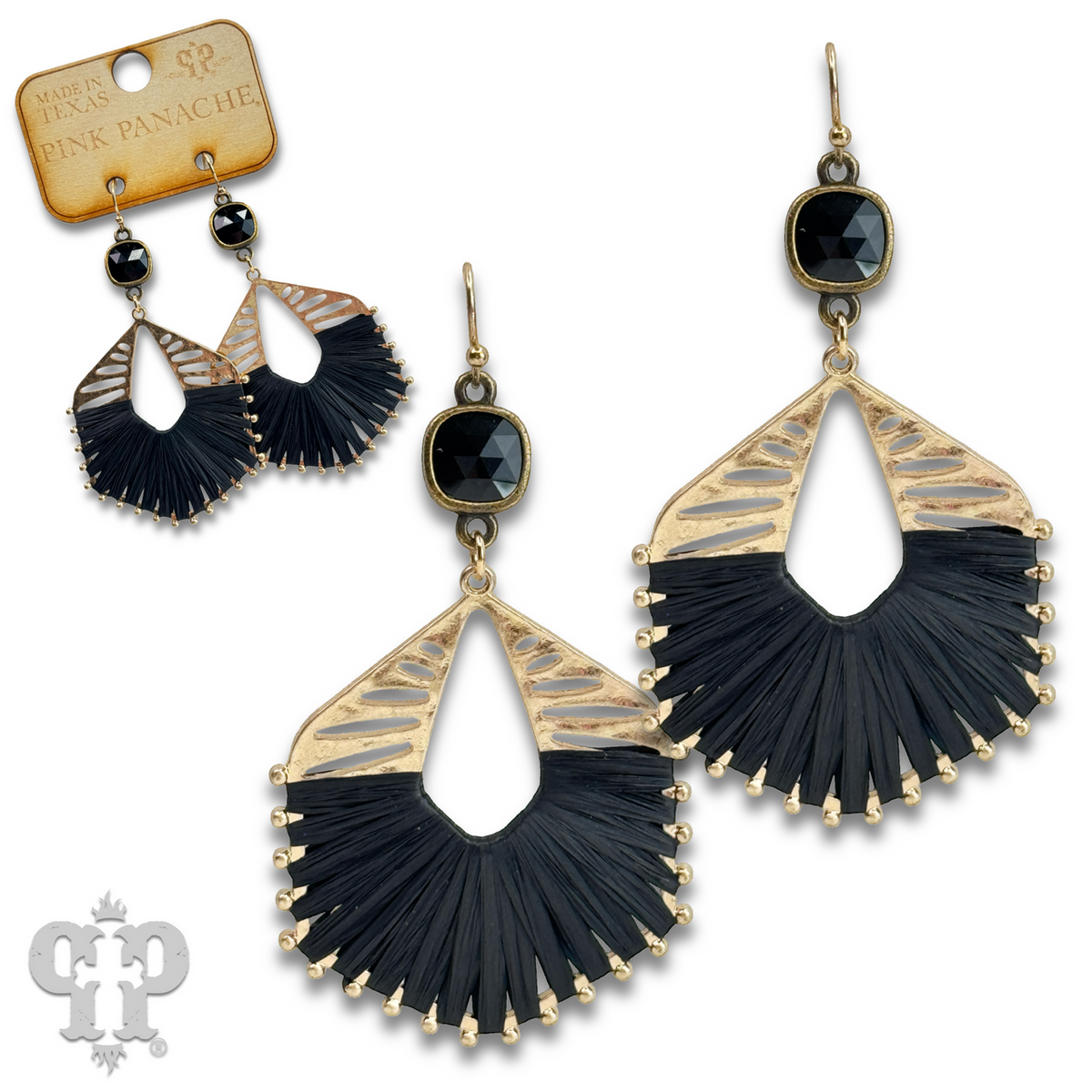 Hexagon shape earring with crystals from Swarovski®