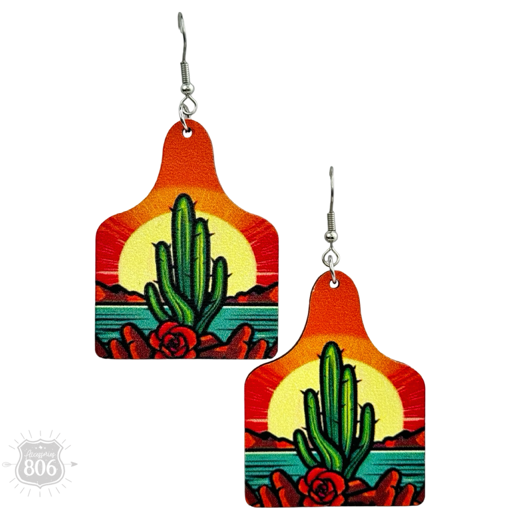 Western scene earring