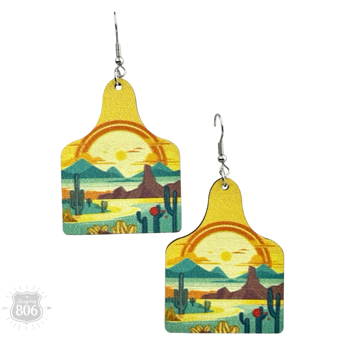Western scene earring