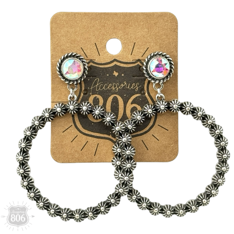 Western concho berry earring