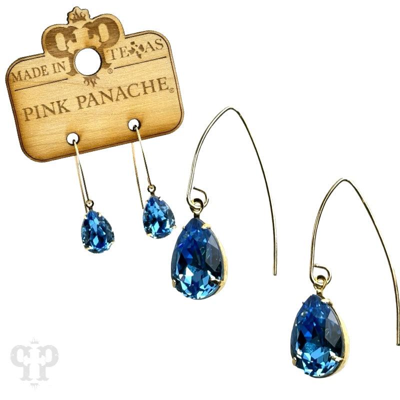 Pear drop earring with crystals from Swarovski®