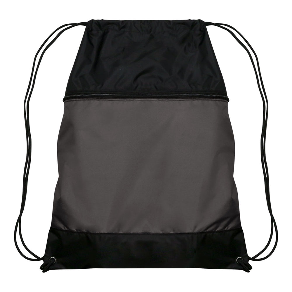 CHAMPRO SPORTSWEAR DRAWSTRING BAG WITH ZIPPER POCKET
