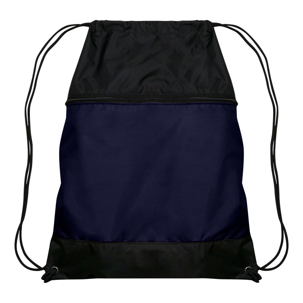 CHAMPRO SPORTSWEAR DRAWSTRING BAG WITH ZIPPER POCKET