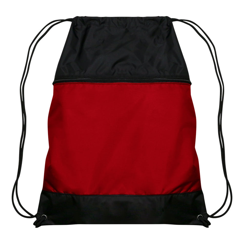 CHAMPRO SPORTSWEAR DRAWSTRING BAG WITH ZIPPER POCKET