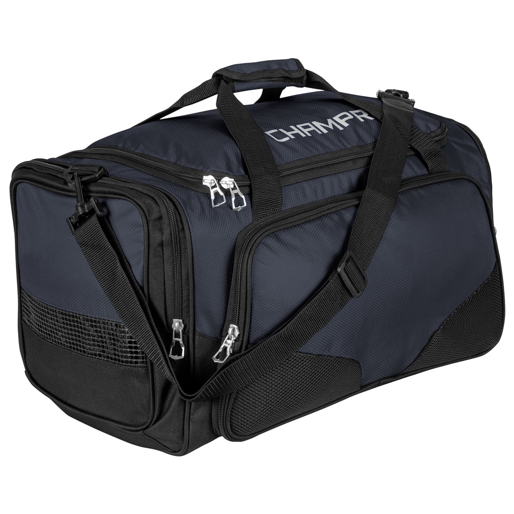 CHAMPRO LACROSSE PERSONAL GEAR DUFFEL BAG BLACK 20" X 12" X 12"
