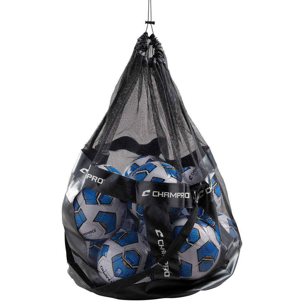 CHAMPRO SOCCER DELUXE MESH CARRY BAG WITH SHOULDER STRAP